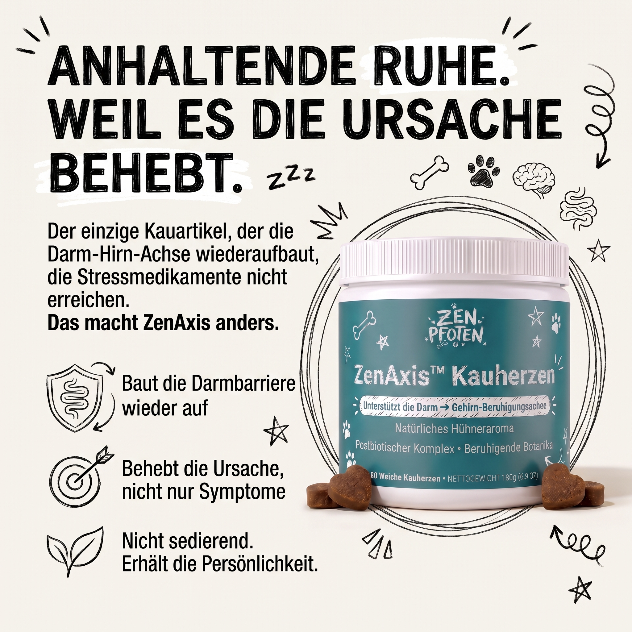 ZenPfoten Postbiotische Kausnacks